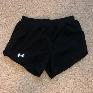 under armour black shorts